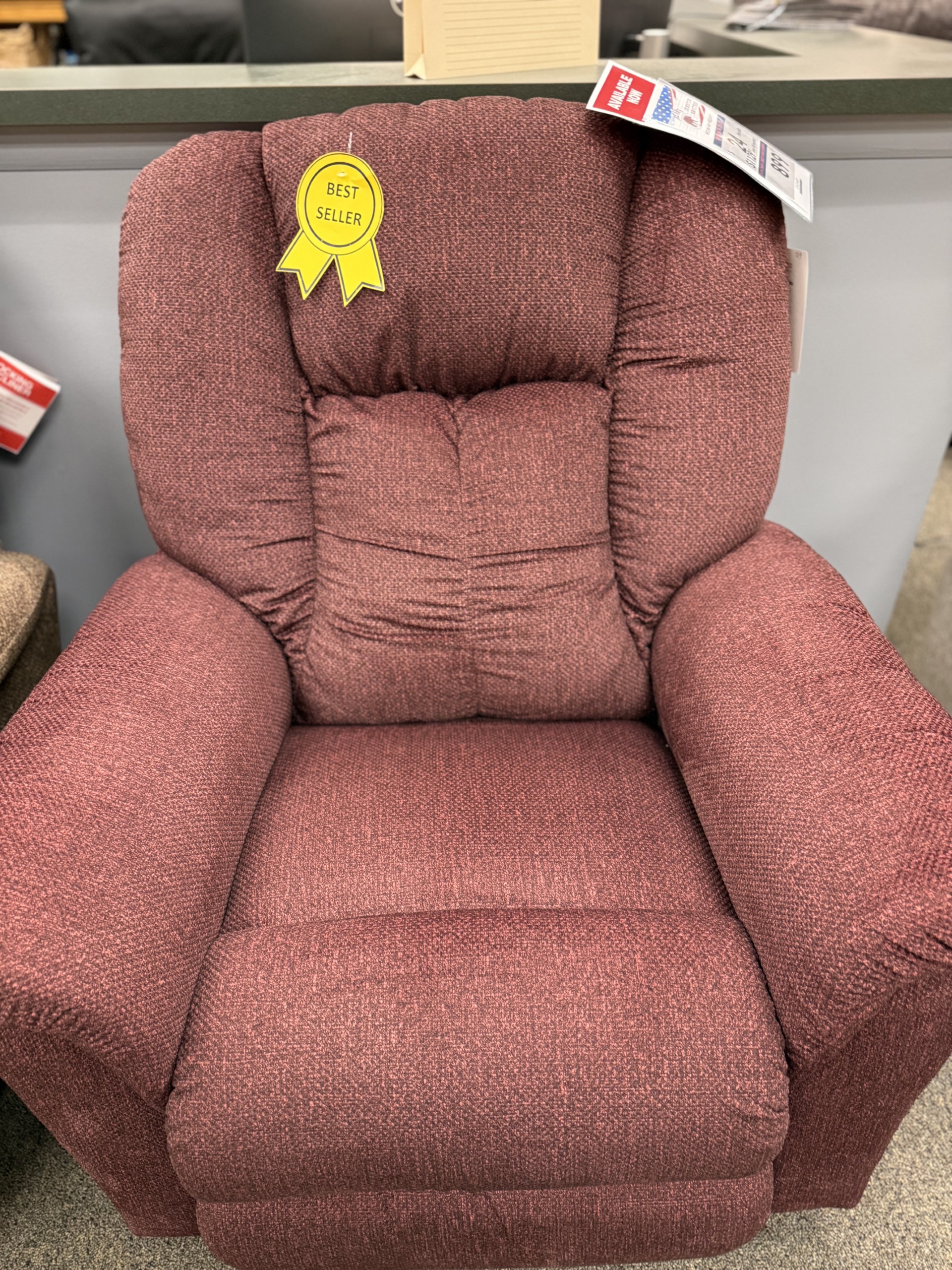 Jasper Wall Recliner-GARNET