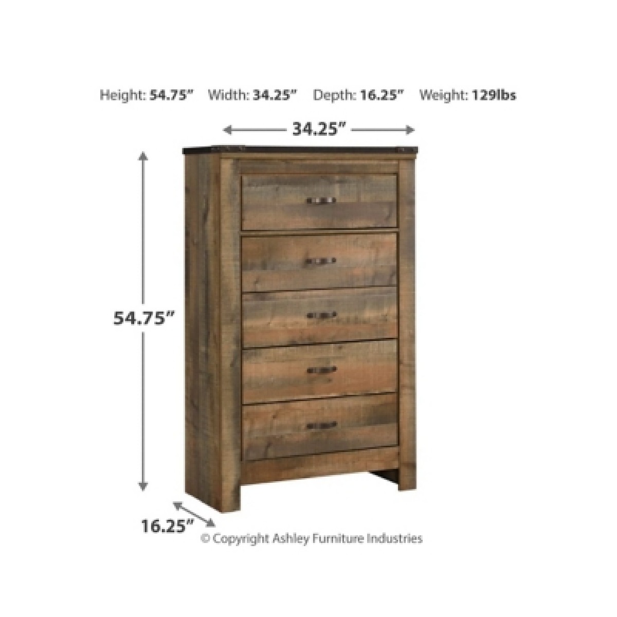 726ef9884c27e52cfb93d4b147665c13 Trinell Chest of Drawers - Image 5