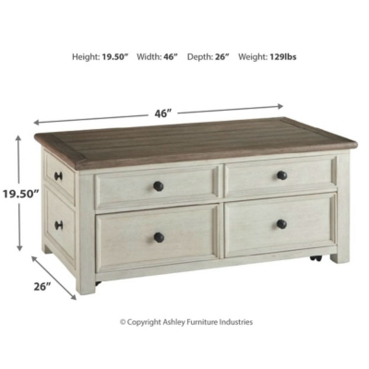 Bolanburg Coffee Table with Lift Top - Image 5