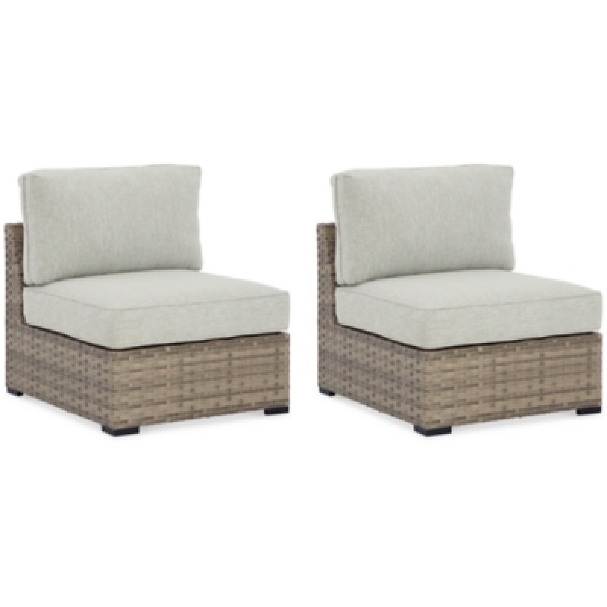 2755e7af3a3476920b0344de2e7c3847 Calworth Outdoor Armless Chair with Cushion (Set of 2) - Image 1