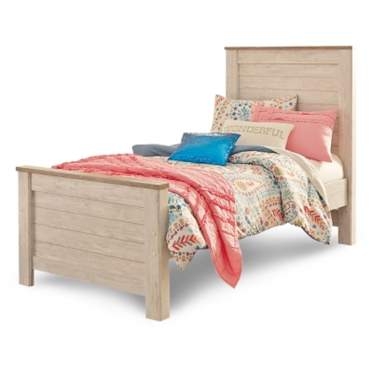 3d256bc85bad20930ed7ff643f2b271a Willowton Twin Panel Bed - Image 1