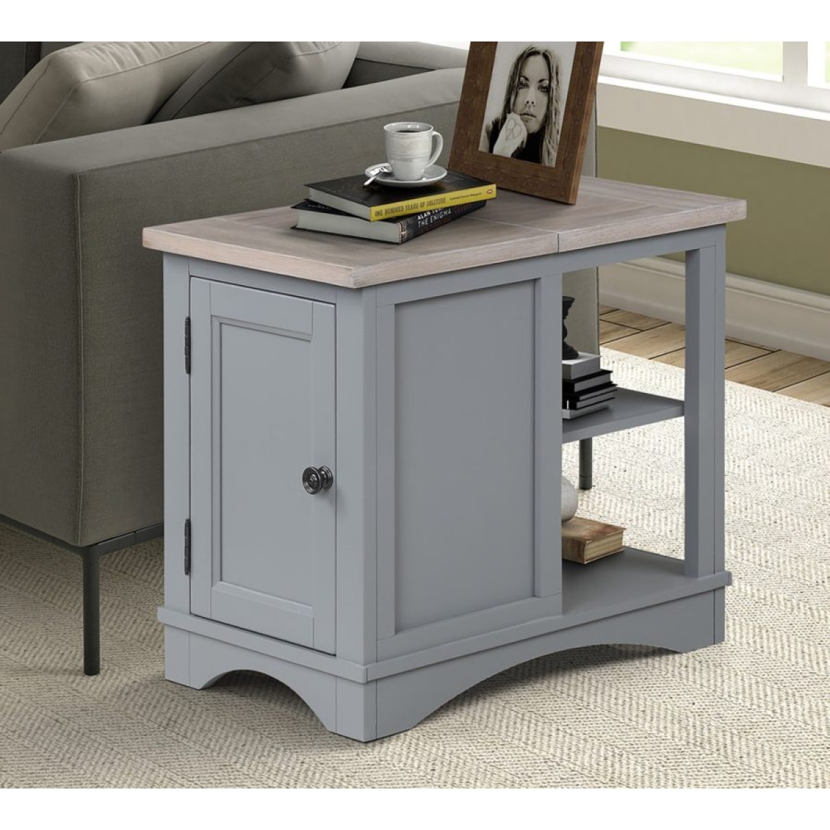 Americana Modern Chairside Table Grey - Image 1