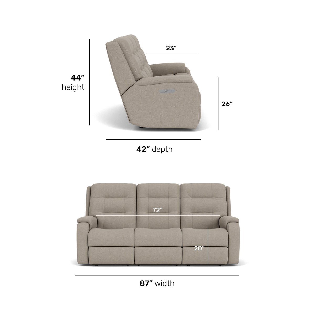 Arlo Power Reclining Sofa - Image 5