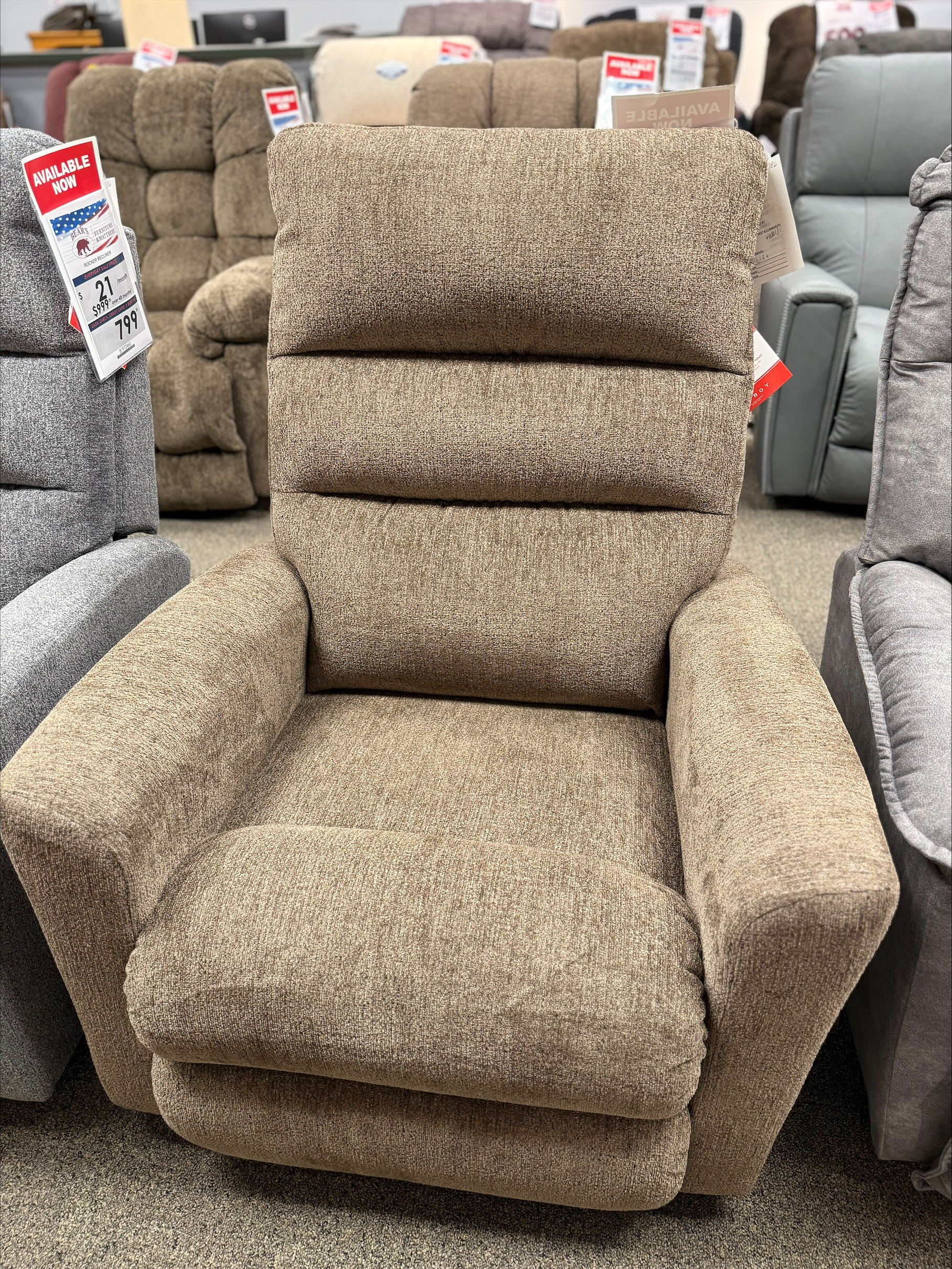 Liam Rocking Recliner- MOCHA