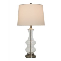 Glass & Silver Table Lamp - Image 2