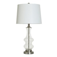 Glass & Silver Table Lamp