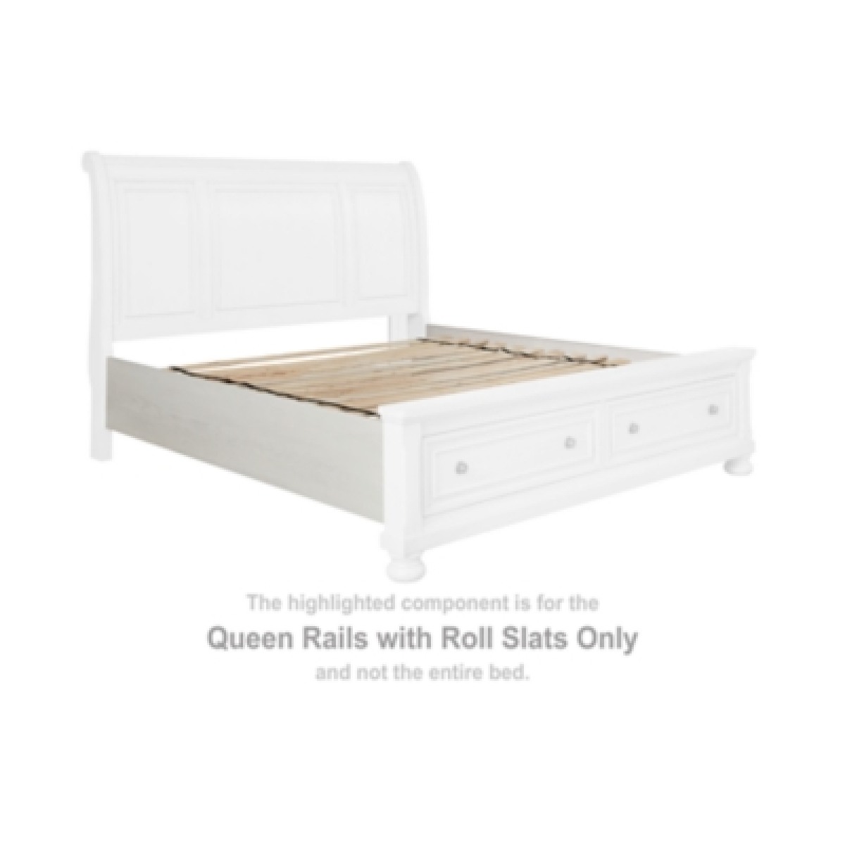 5f20ee498ed395bbb550fe9cf22d8107 Robbinsdale Queen Storage Rails with Slat Roll - Image 1