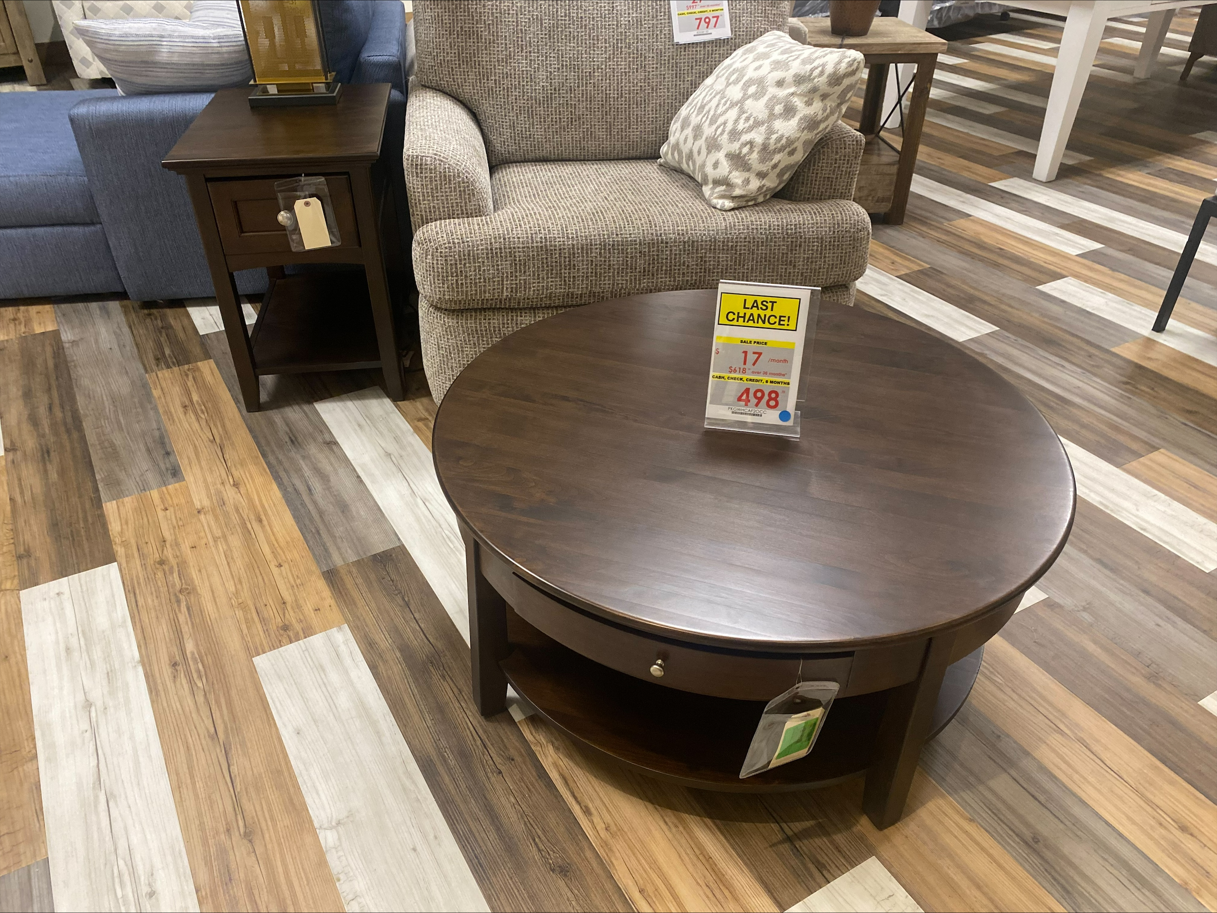 2 pc Occasional Set Whittier Wood- cocktail and side table