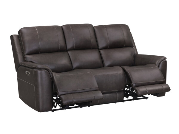 EASTON POWER SOFA W/ZERO GRAVITY  WITH POWER HEADREST AND LUMBAR- STEAM BOAT BROWN
