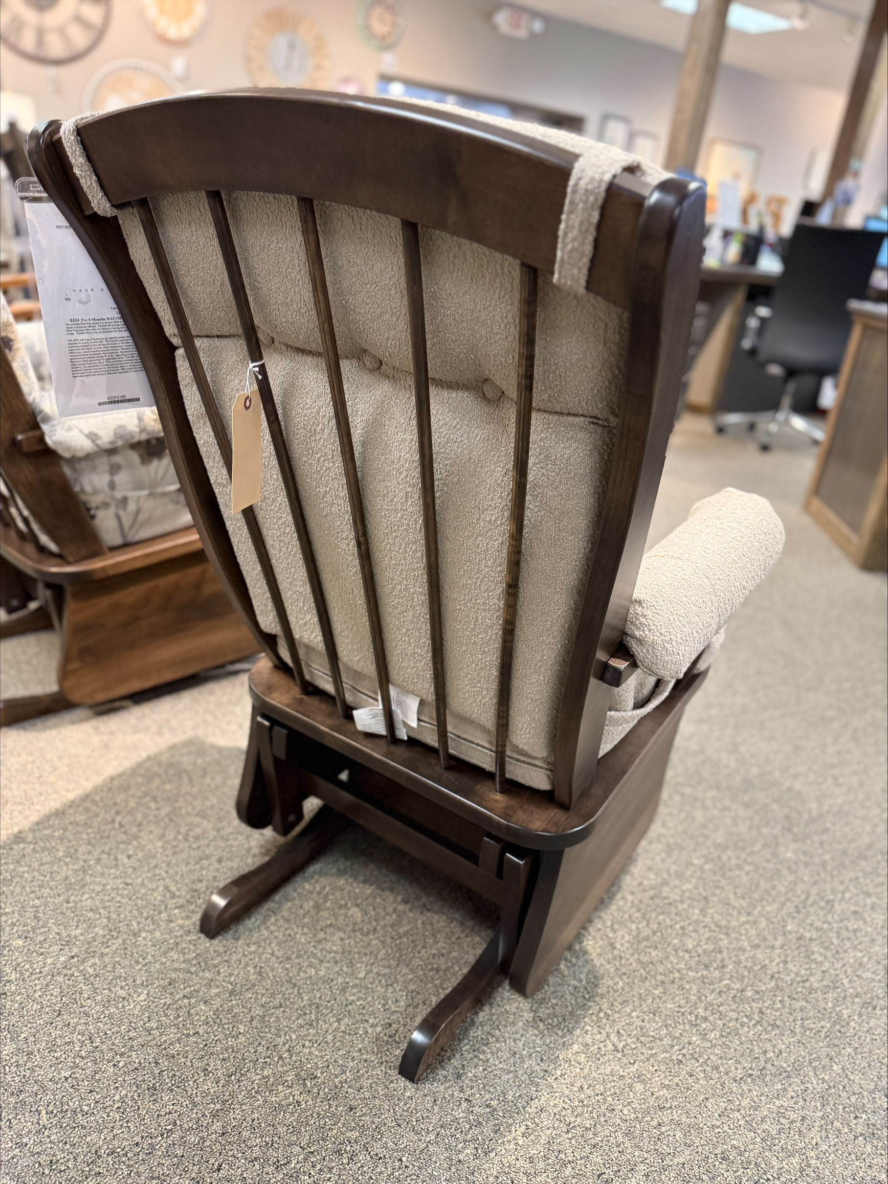 AMISH WORKS 194 SLEIGHBACK GLIDER FAWN - Image 2