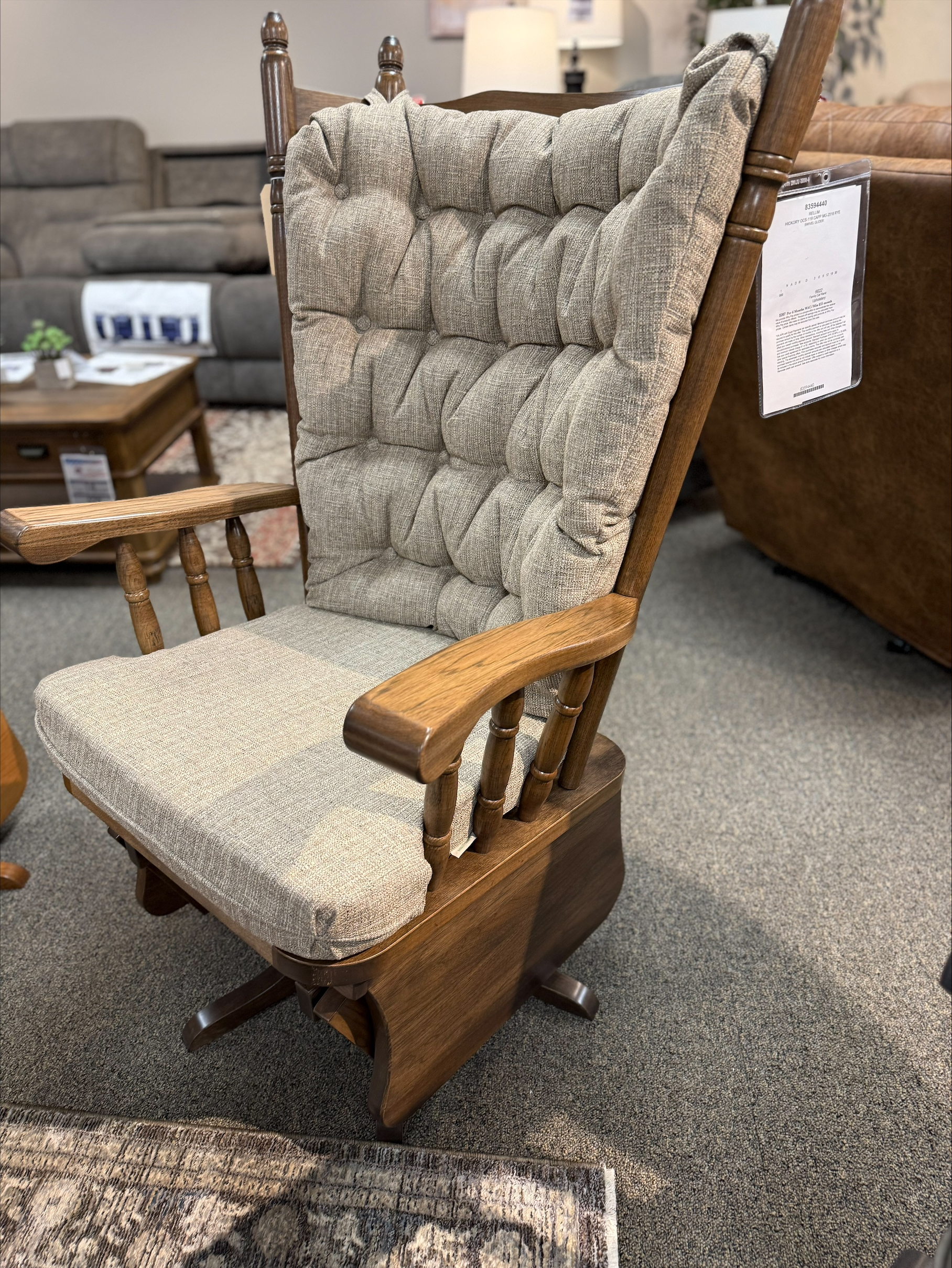 AMISH WORKS 196 HIGH BACK SWIVEL GLIDER