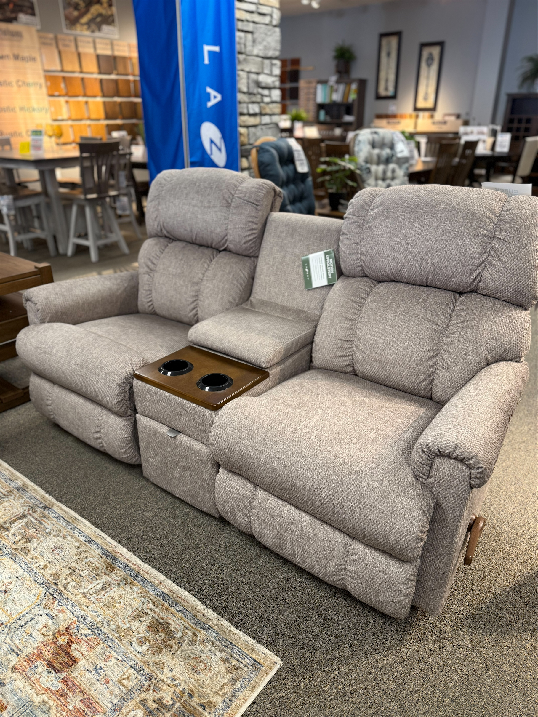 Pinnacle ROCKING LOVESEAT WITH CONSOLE-MARBLE