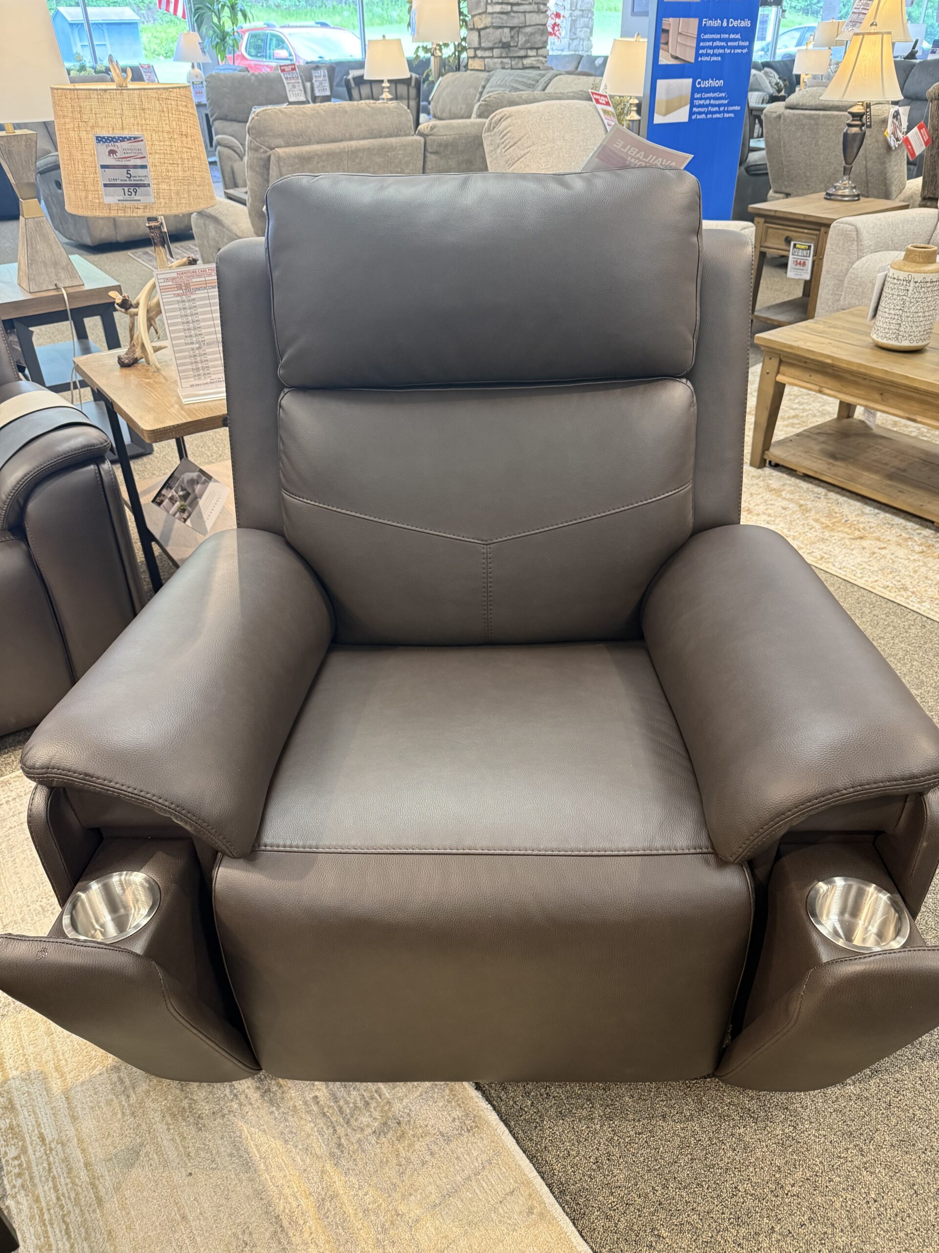 POWER GLIDING SWIVEL RECLINER WITH HEAT, MASSAGE, POWER HEADREST AND LUMBAR