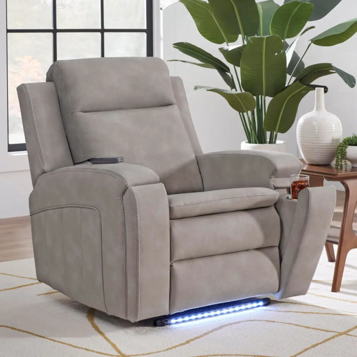 Armstrong - Buffy Taupe Power Recliner With Heat, Massage & Auto-glide - Image 3