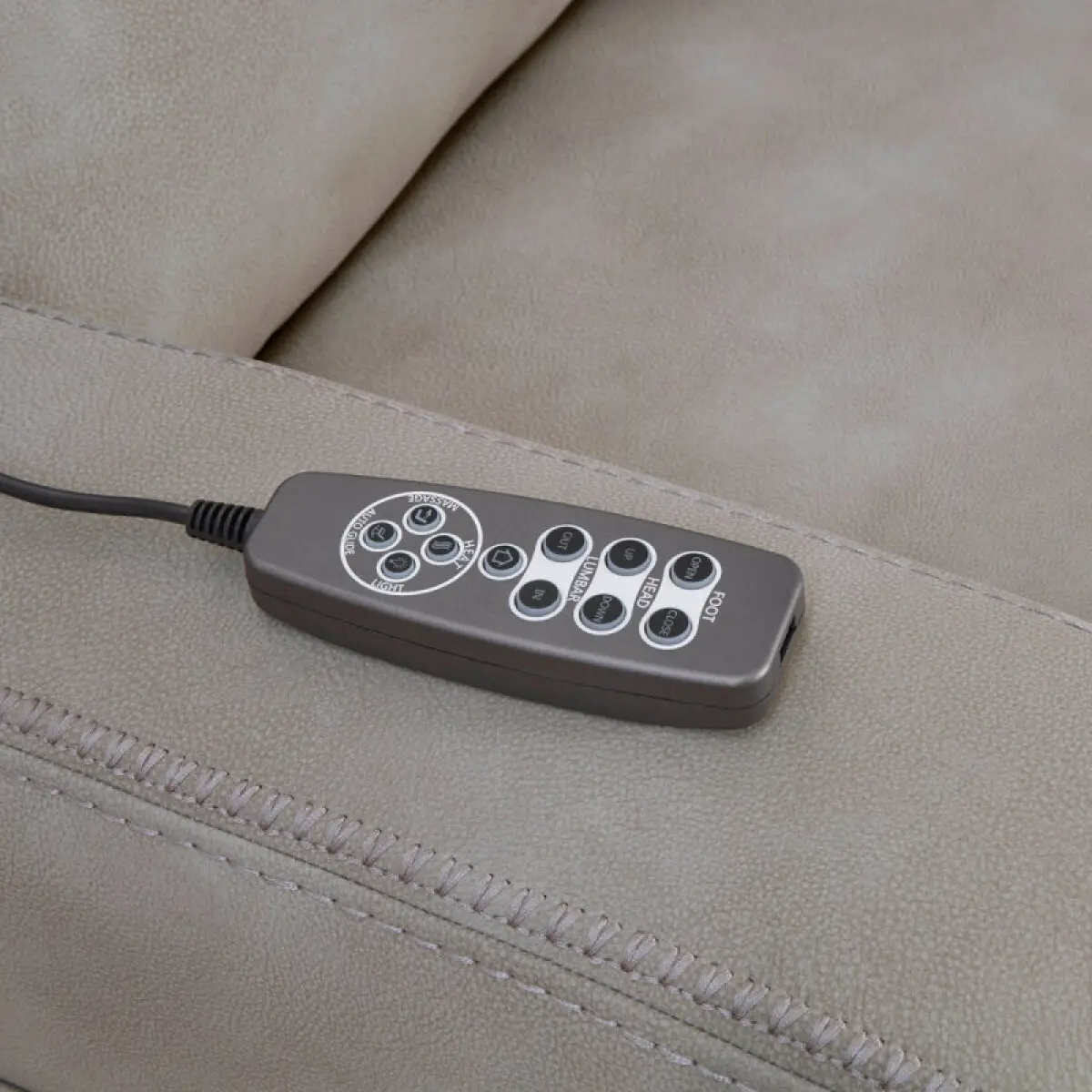 Armstrong - Buffy Taupe Power Recliner With Heat, Massage & Auto-glide - Image 6