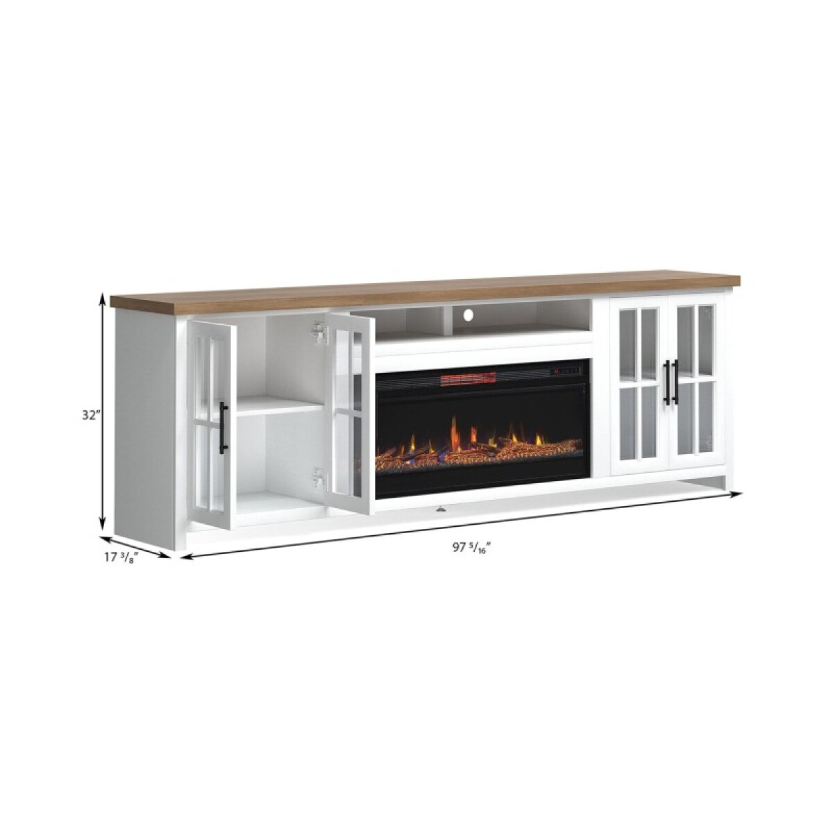 Hampton 96" Fireplace Console - Image 5