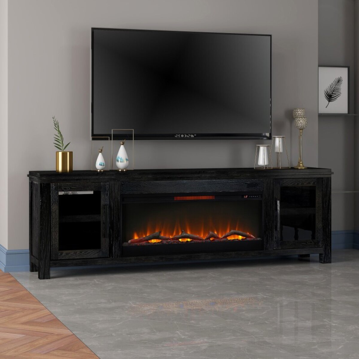 Tybee 86" Fireplace Console - Image 2