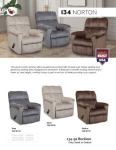 134 Norton Recliner 134-91-14 - Image 2