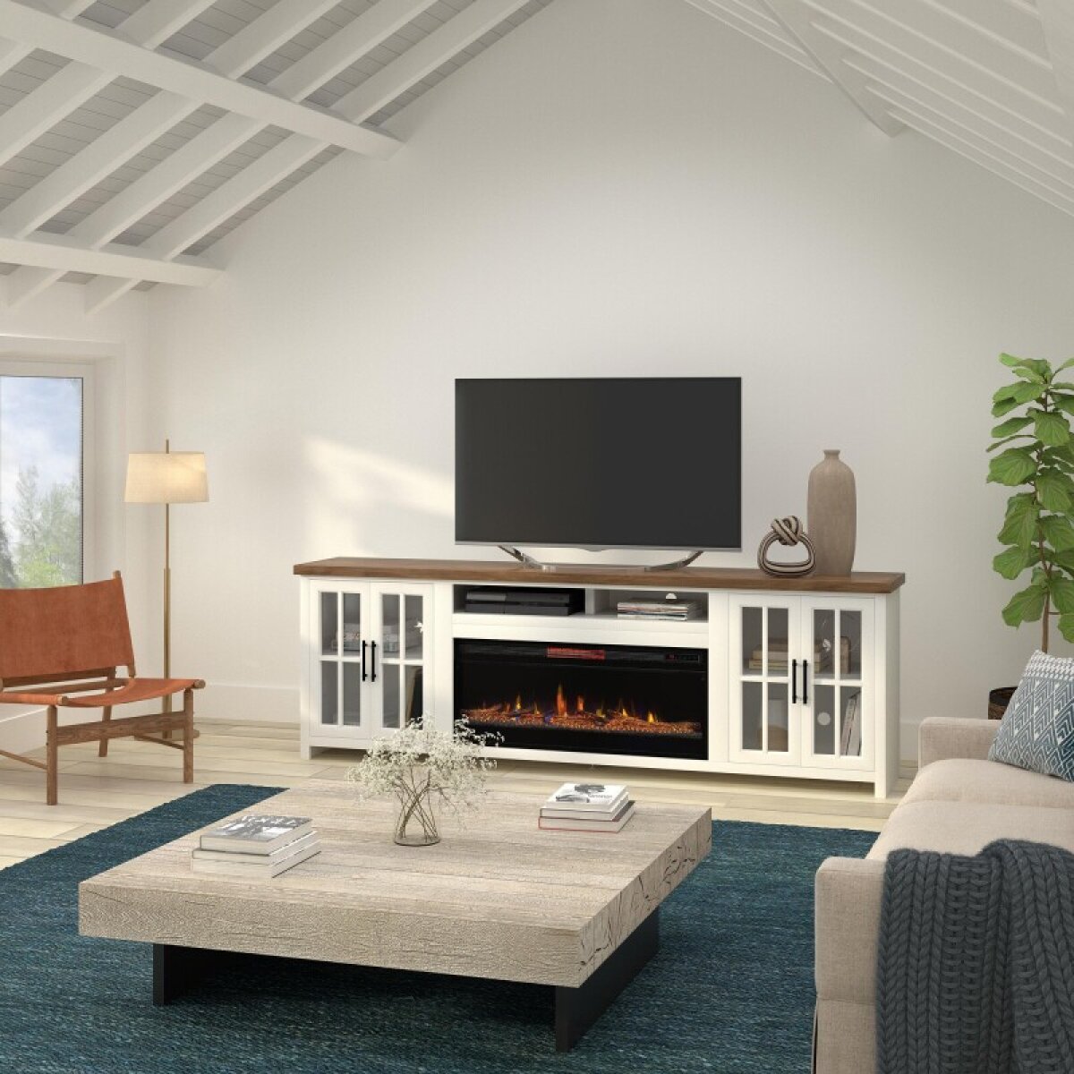 Hampton 96" Fireplace Console - Image 3