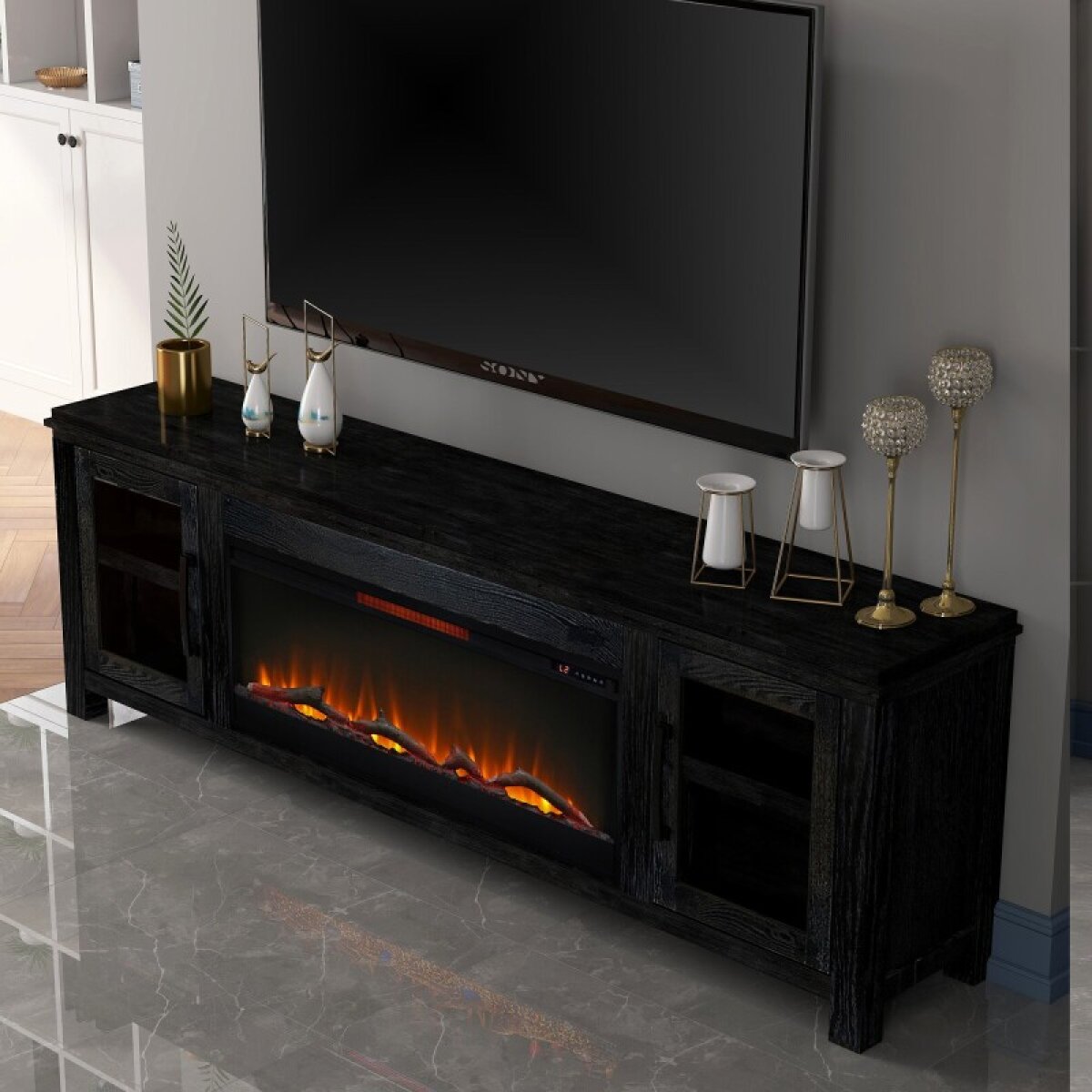 Tybee 86" Fireplace Console - Image 3