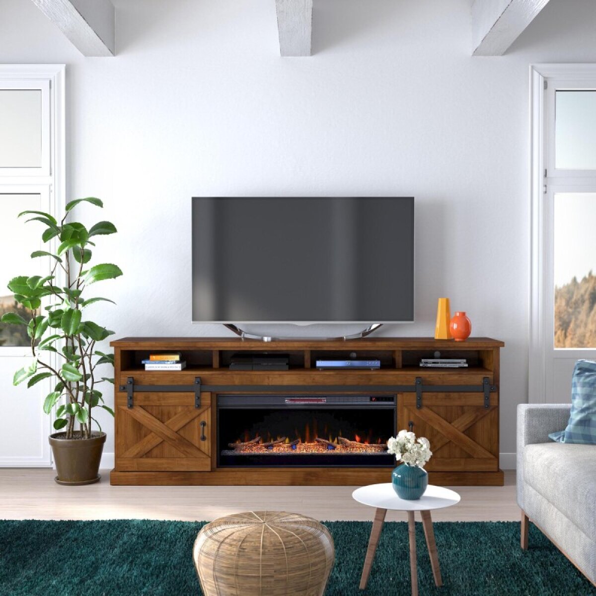 Farmhouse 94" Fireplace Console - Image 3
