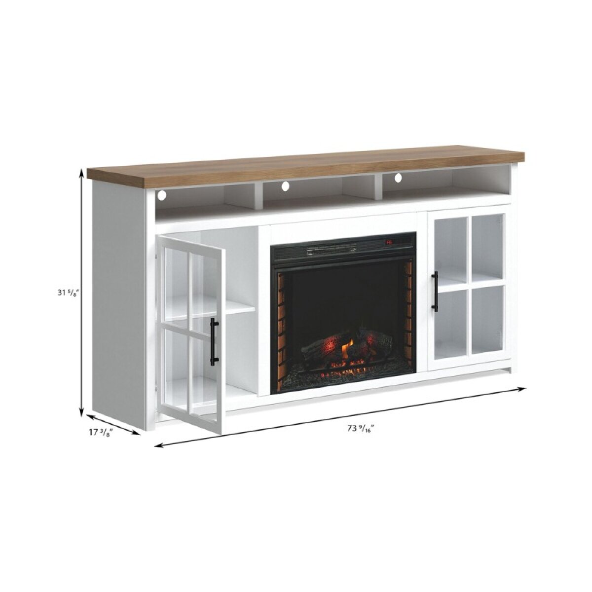 Hampton 74" Fireplace Console - Image 3