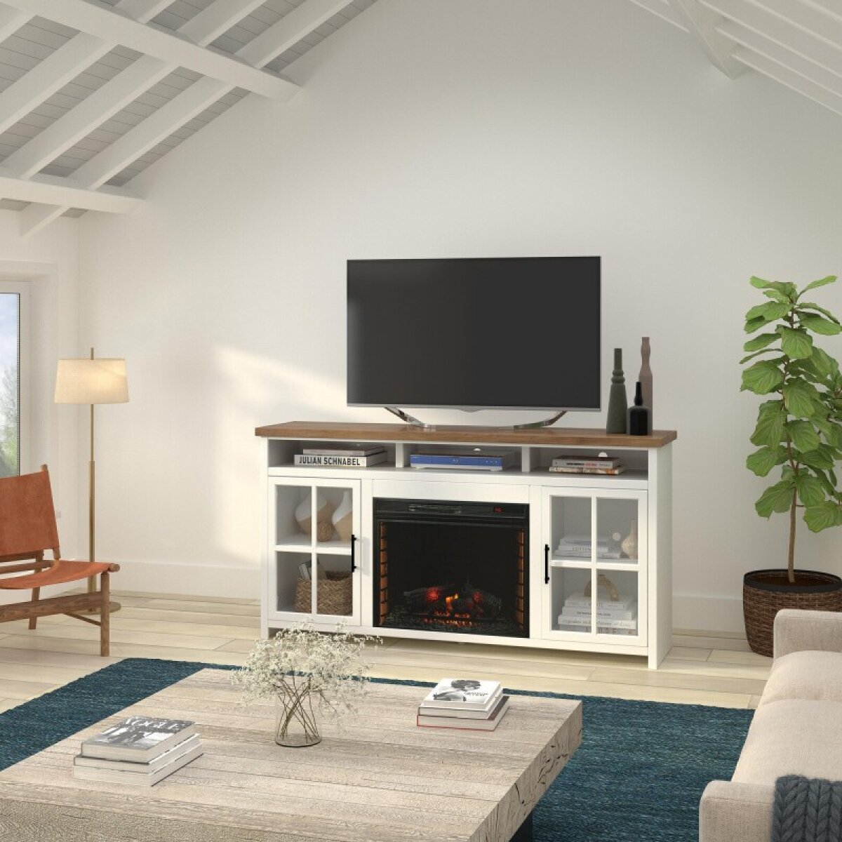 Hampton 74" Fireplace Console - Image 2